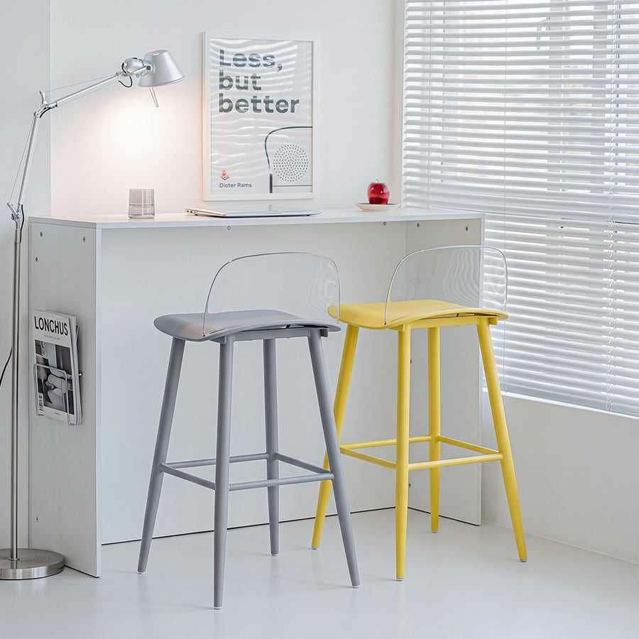 Yves Nordic Bar Stool, Woonden Leg