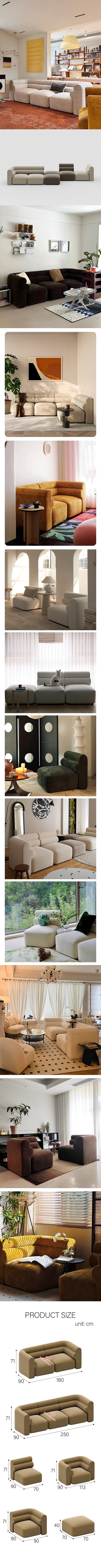 Bae Three Seater Corner Sofa, Modular Sofa