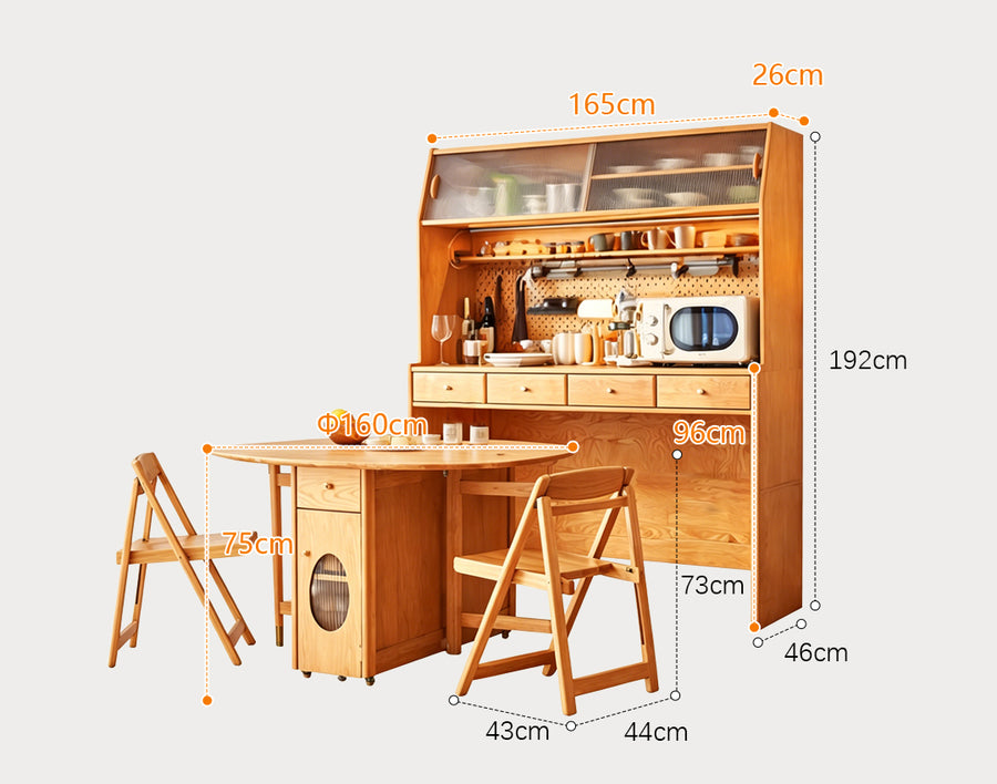 Reddy Fold Away Dining Table front view as a modern dining table