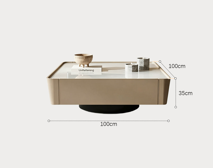 Remi Nesting Coffee table, With TV Stand Set cabinet and shelf detail