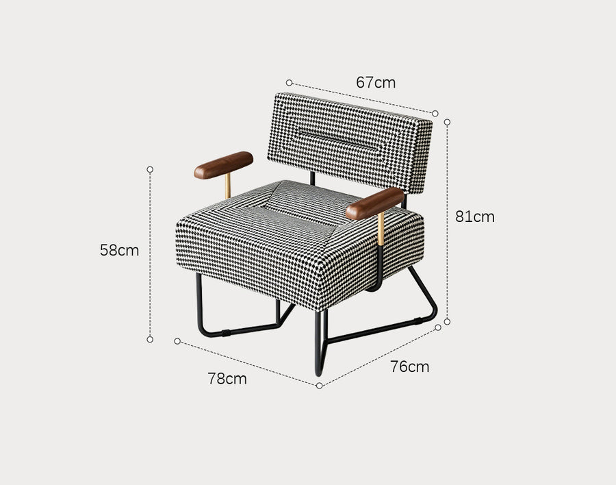 Riana Armchair, Black & White styled for for living room