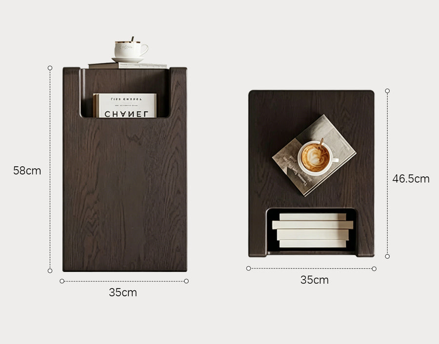 Rodge Side Table with Book Storage, Wood in a modern UK home