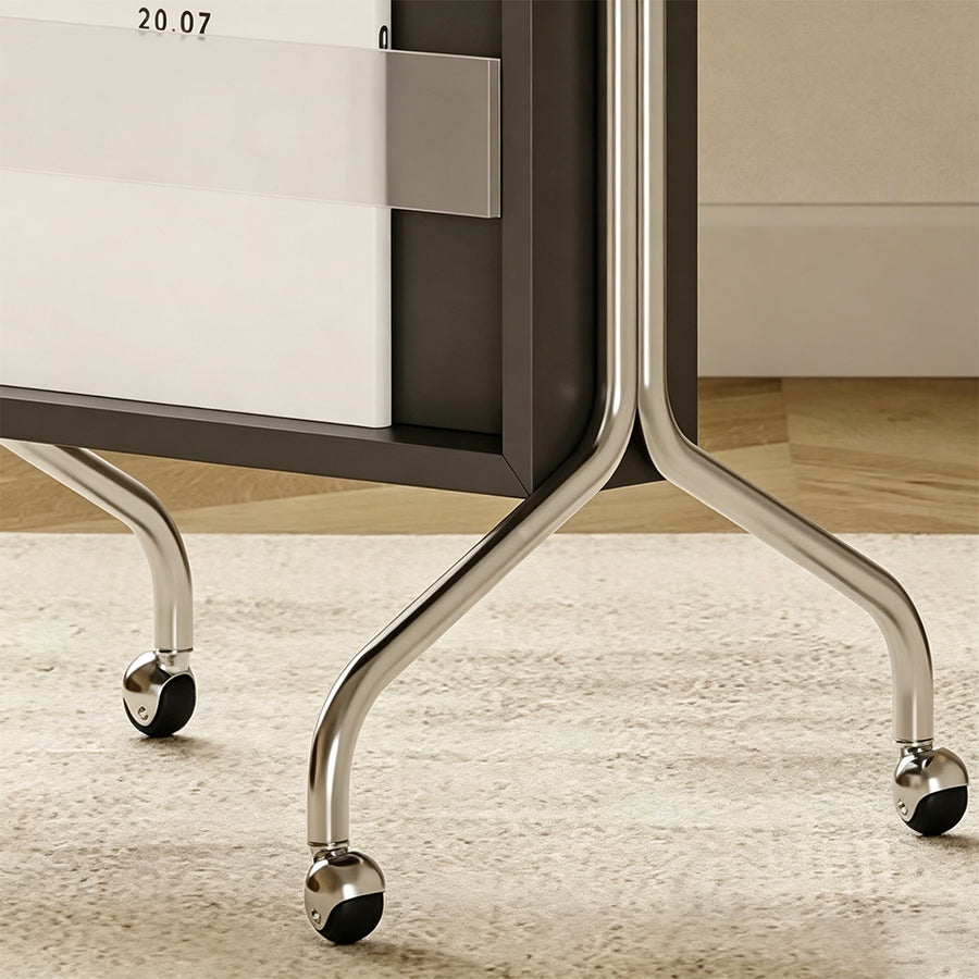 Roland Side Table with Book Storage, Black