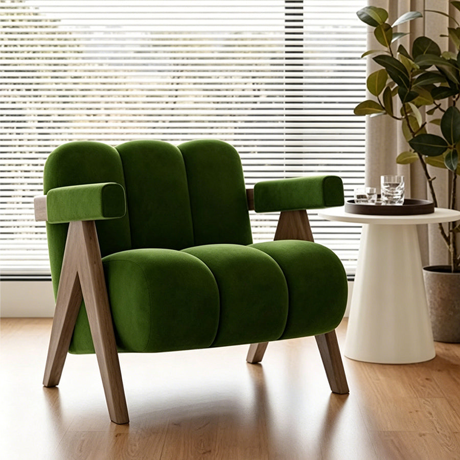 Rosa Armchair, Velvet/ Boucle styled for for living room
