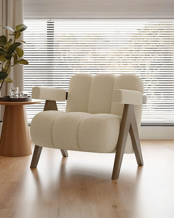 Rosa Armchair, Velvet/ Boucle