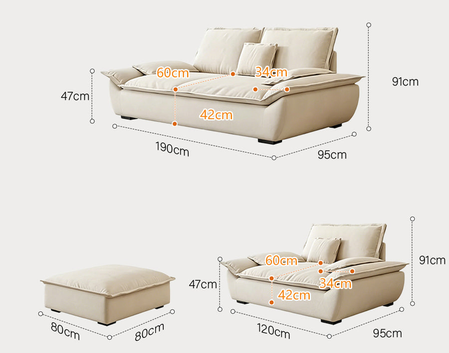 Rowan Two Seater & Three Seater Sofa, Cotton Linen product image 11