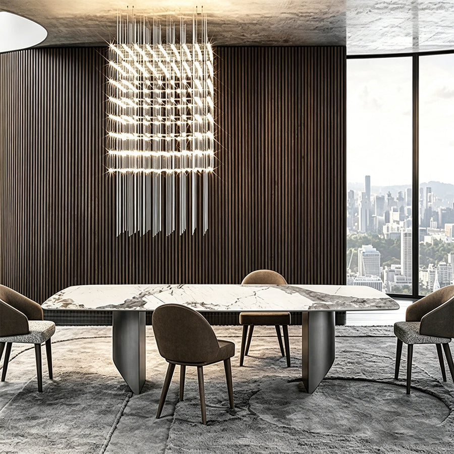 Rupert Dining Table detail showing table finish and proportions