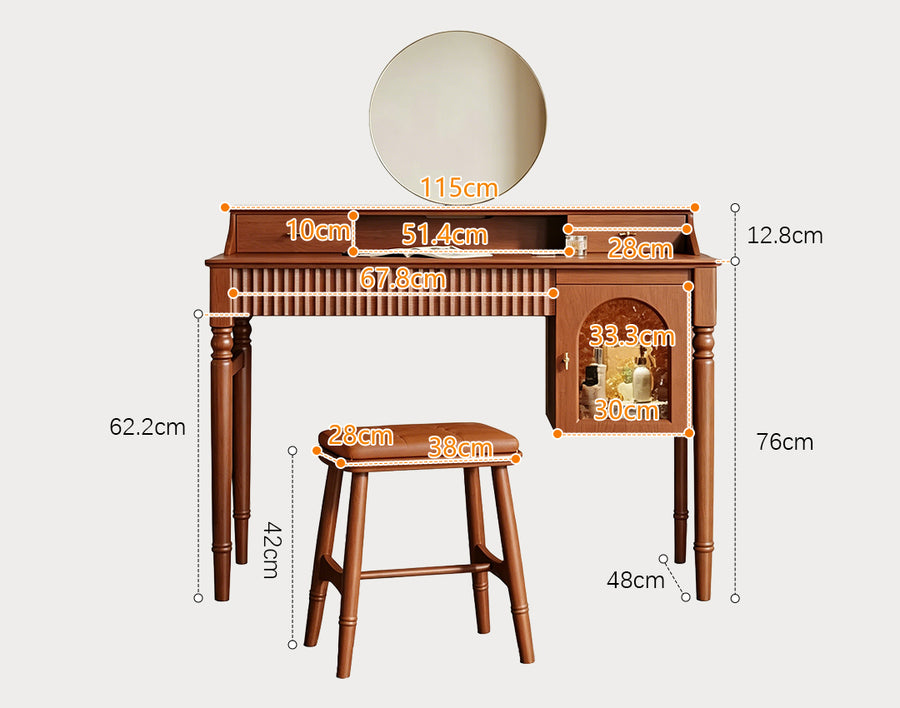 Ryan Dressing Table, Cherry Wood product image 11