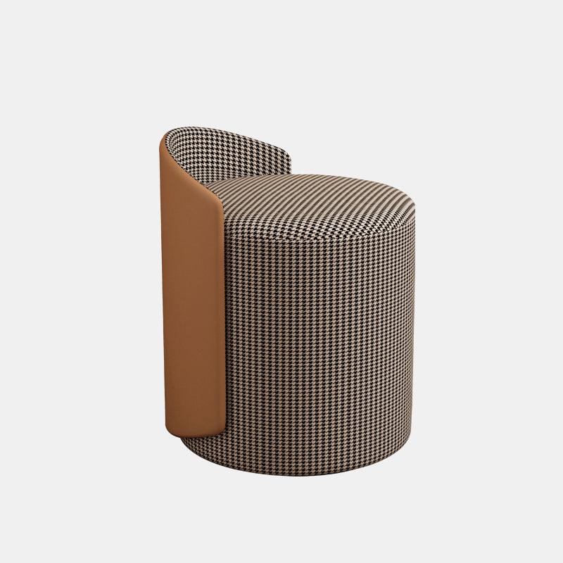 Morgan Ottoman Footstool, Dressing Table Stool, White-Rit Concept-Grid / Linen-Rit Concept