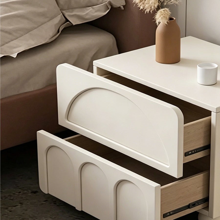 Sal Bedside Table, Cream Or Black