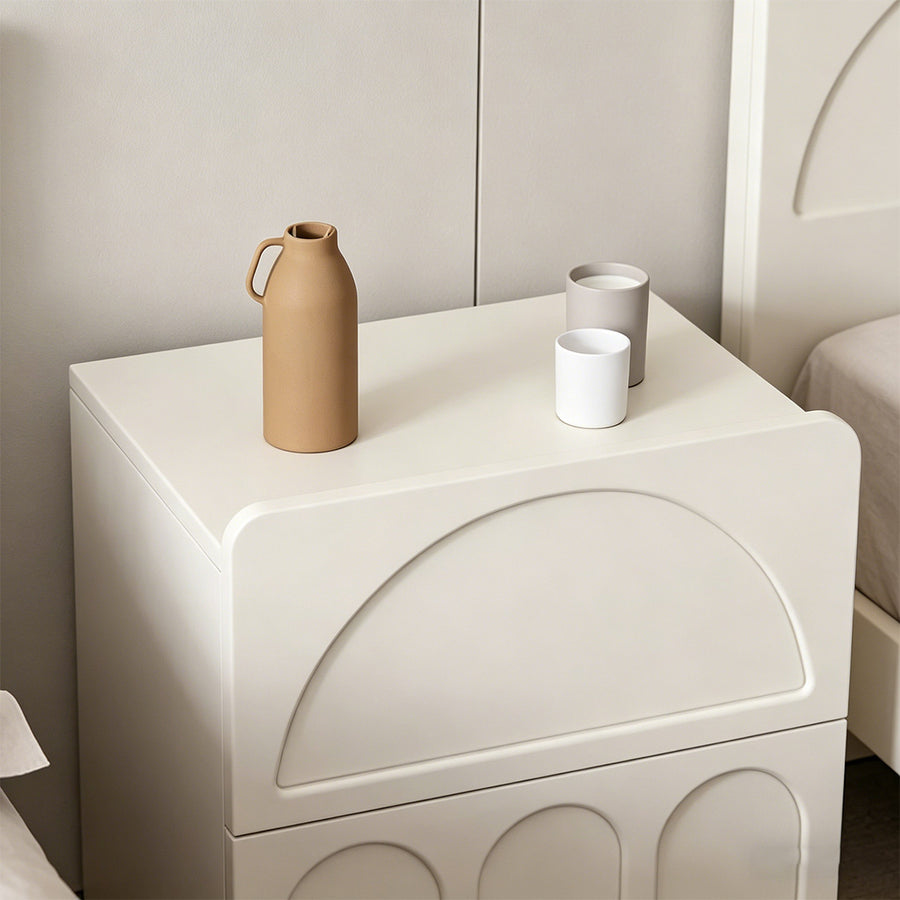 Sal Bedside Table, Cream Or Black