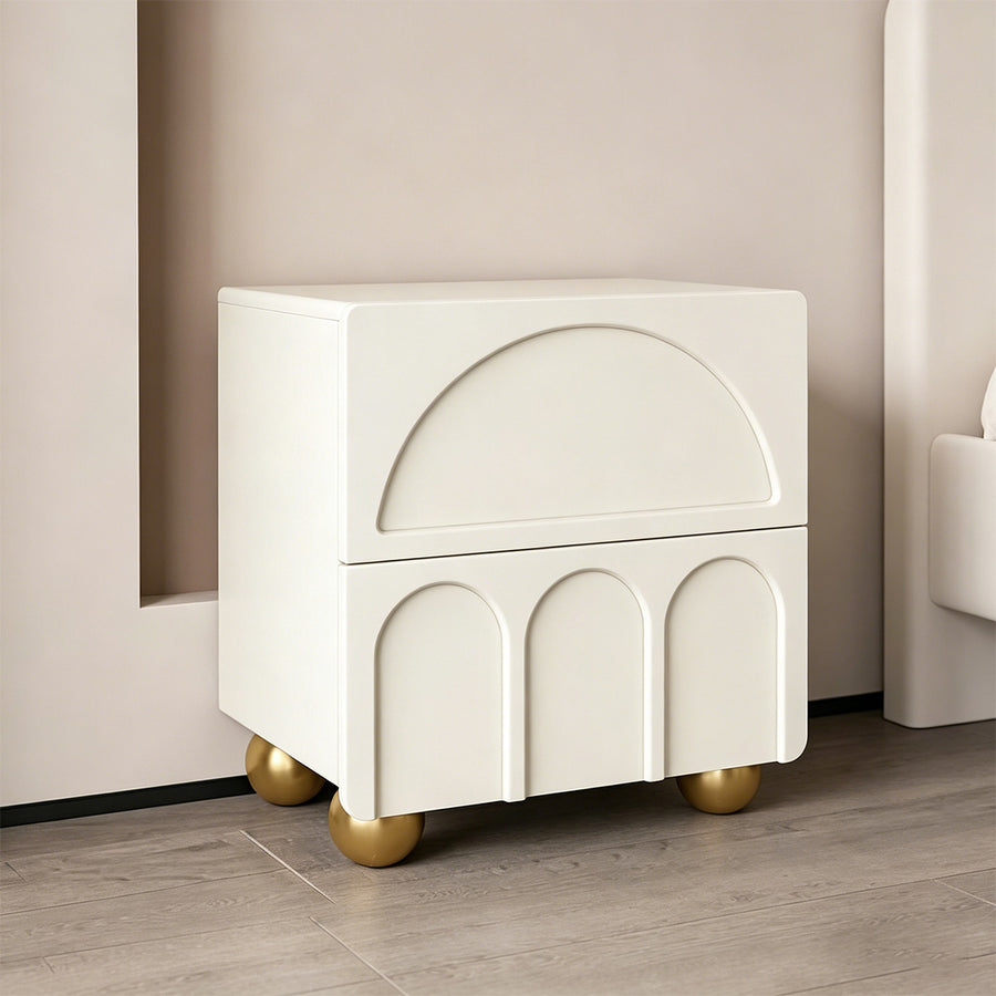 Sal Bedside Table, Cream Or Black