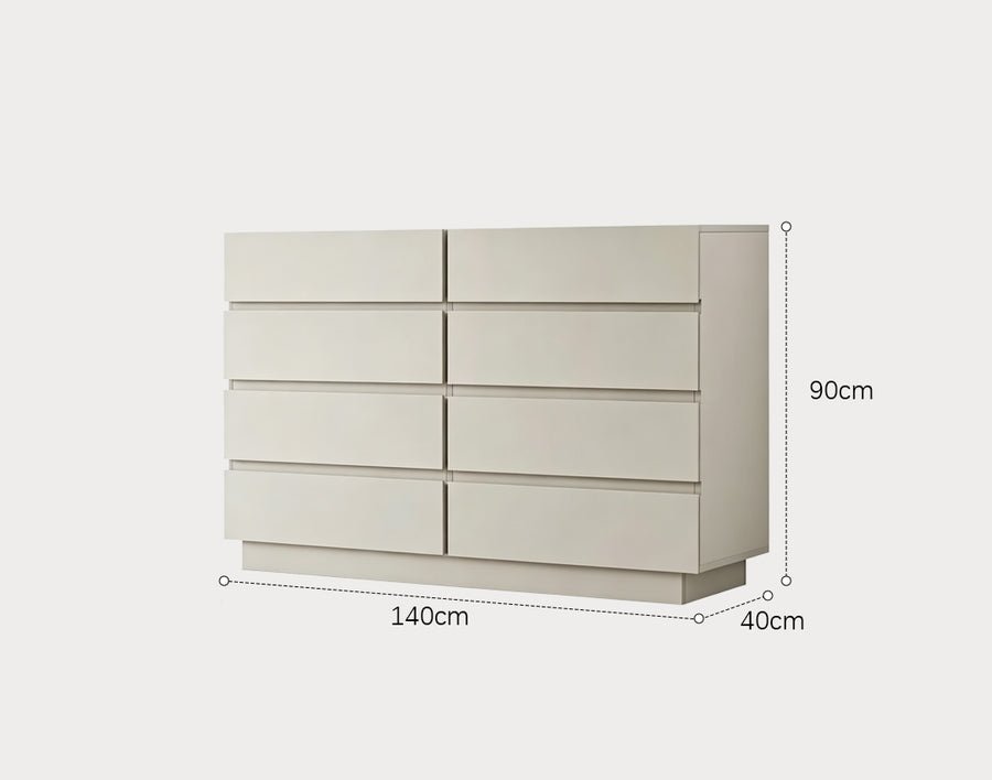 Salome Drawer Cabinet, White styled for modern sideboard cabinet