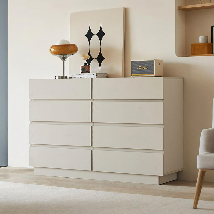 Salome Drawer Cabinet, White - sideboard UK
