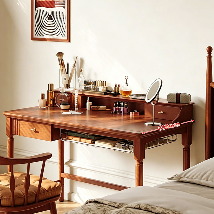 Sarah Office Desk, Cherry Wood - wooden office desk