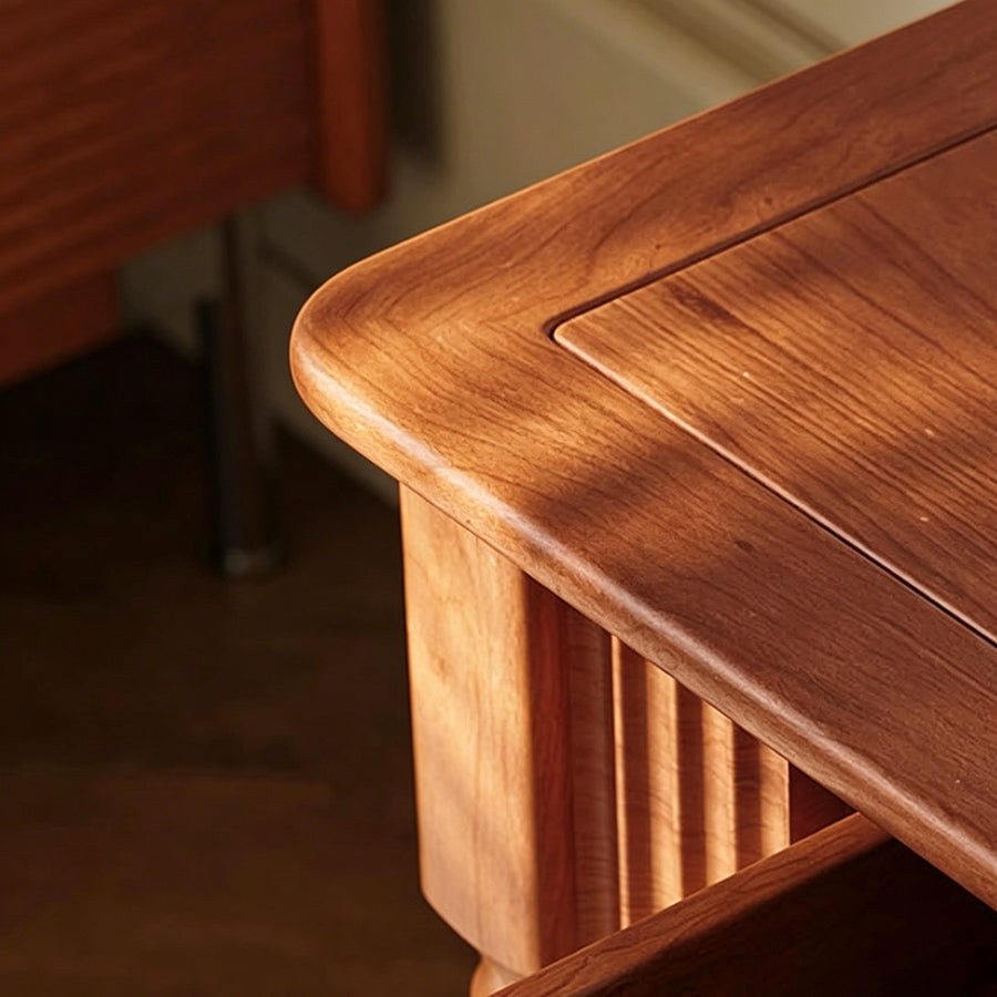 Sarah Office Desk, Cherry Wood styled for home office desk UK