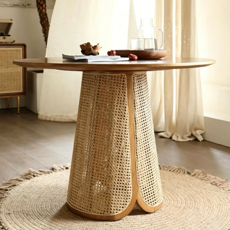 Skylar Rattan Dining Table for modern UK dining room