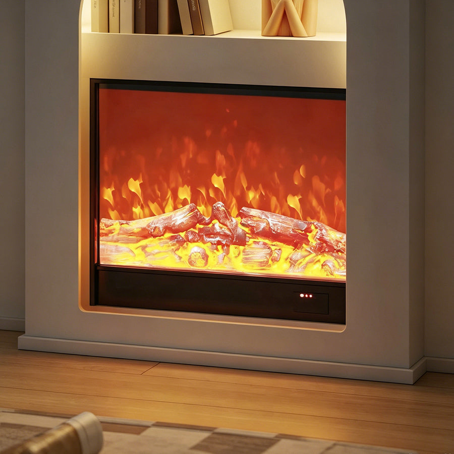 Slimline Console Table With LED Light And Fireplace