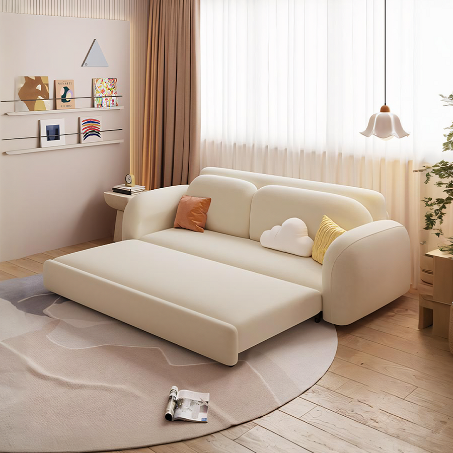 Soft Cloud two seater sofa bed in modern living room