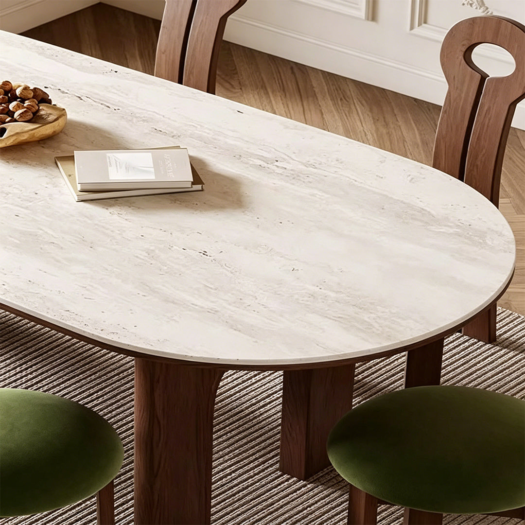 Stephanie Dining Table Set | marble top dining table set – Rit Concept