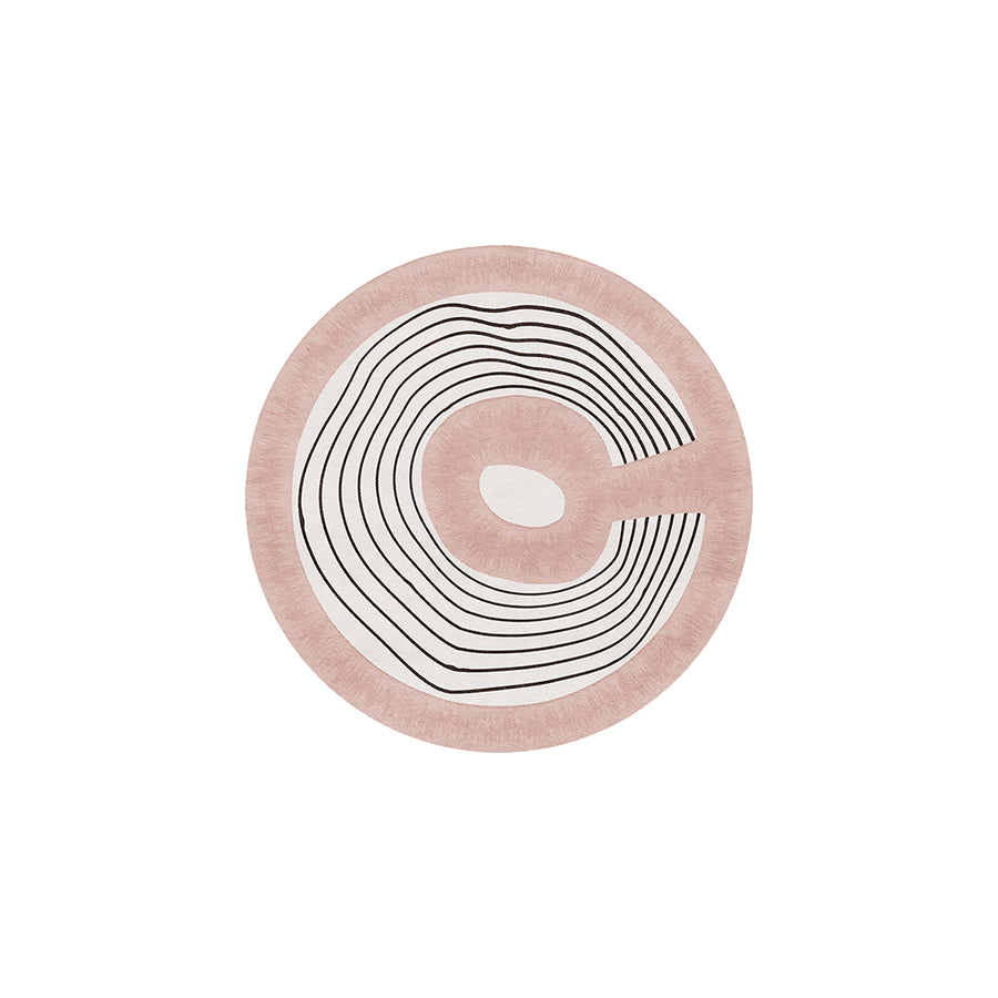 Nova Topo Blush Rug, Various Styles Available detail view for living room rug UK