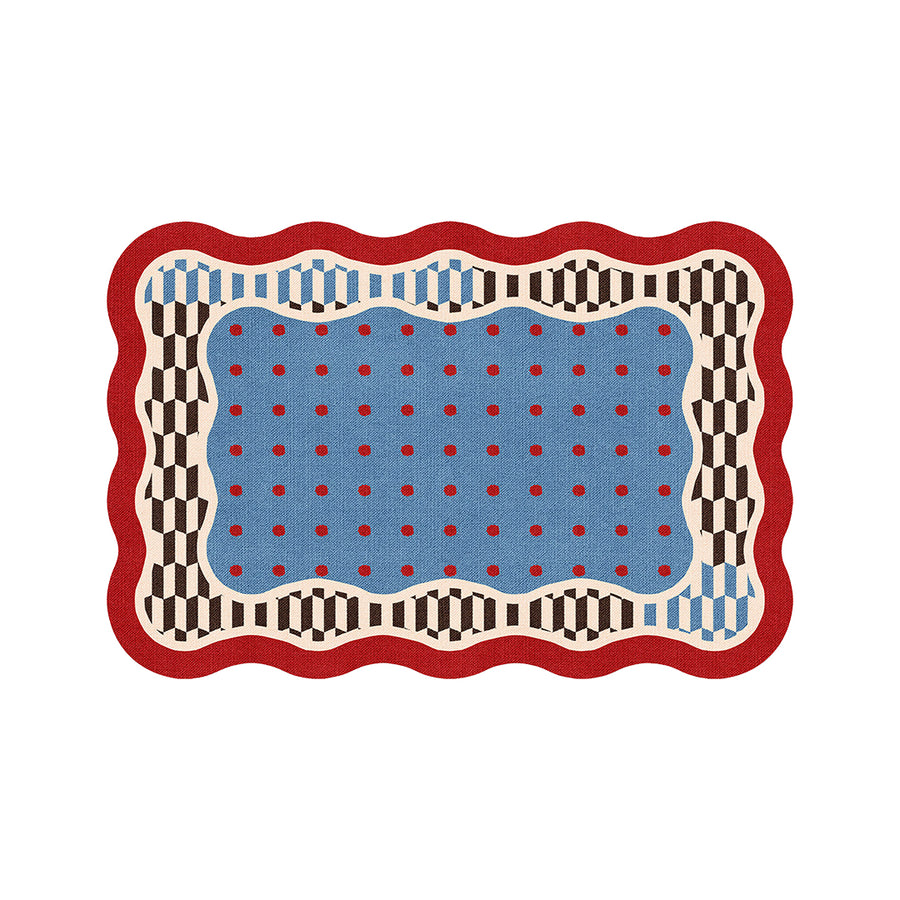 Penelope Retro Rug, Various Styles Available detail view for living room rug UK