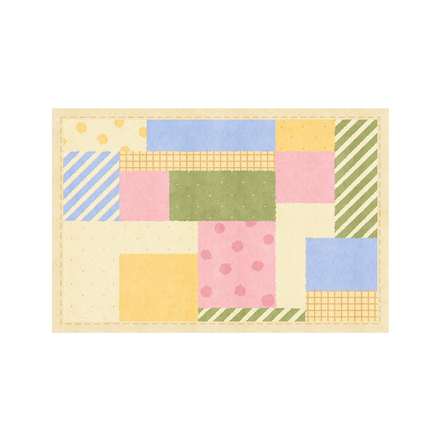 Lacey Grid Patchwork Rug - modern rug UK