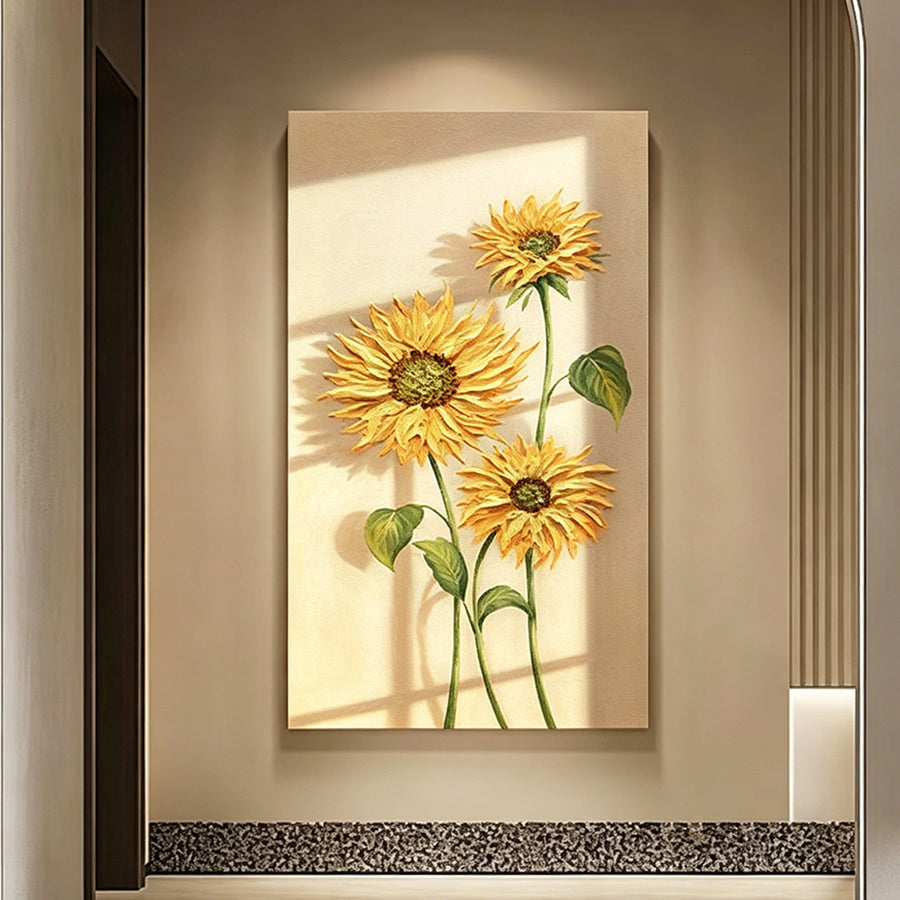 Sunflowers Leaves Framed Wall Art Print Multiple Size