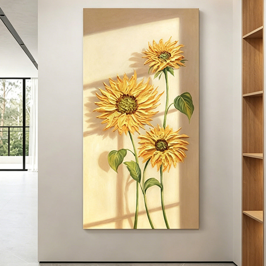 Sunflowers Leaves Framed Wall Art Print Multiple Size