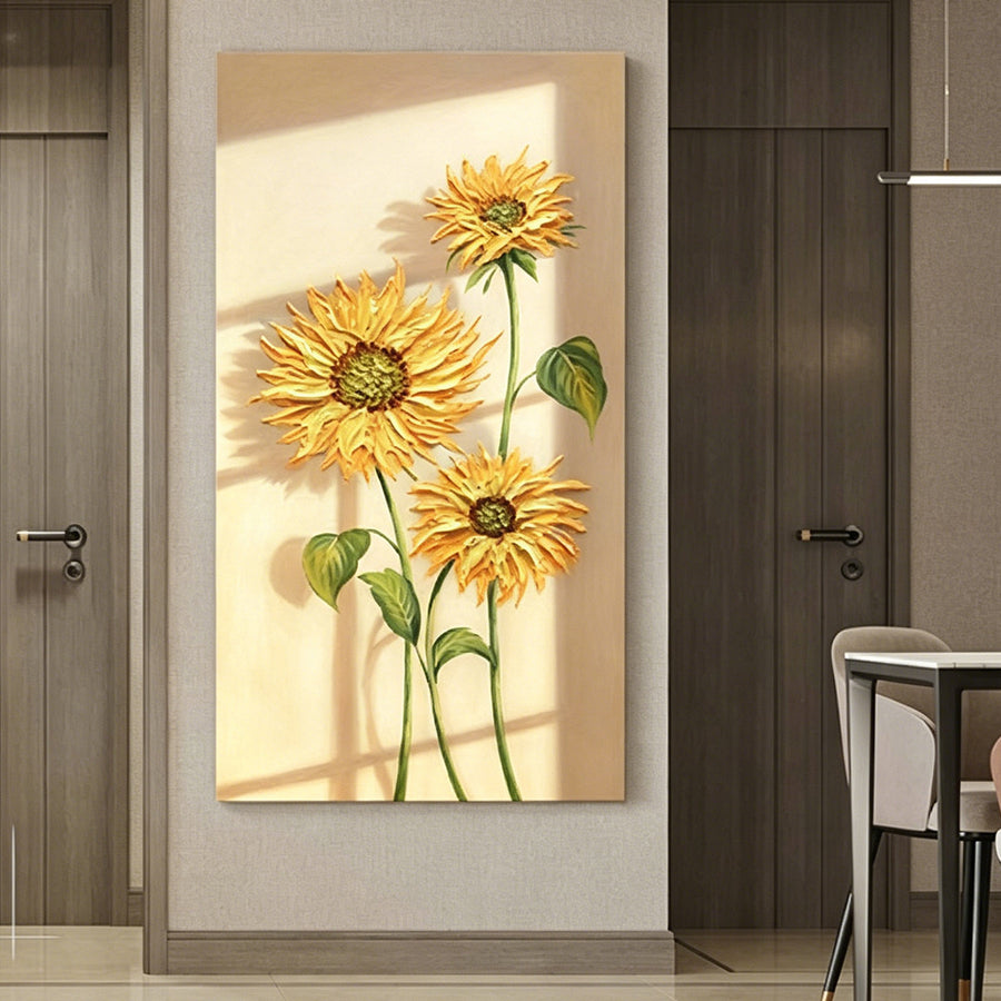 Sunflowers Leaves Framed Wall Art Print Multiple Size