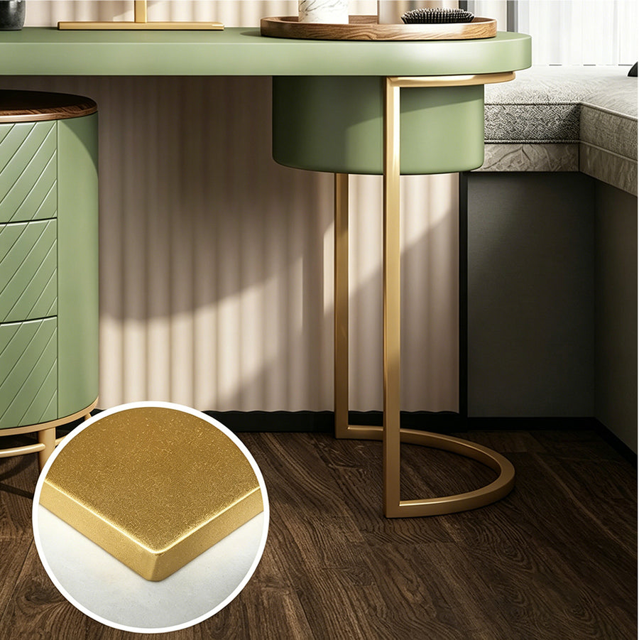 Tandy Dressing Table, Green/ White/ Black And Gold product image 11