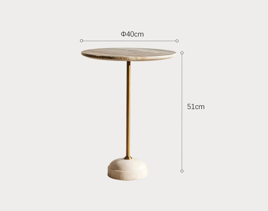 Tarantino Side Table, Marble