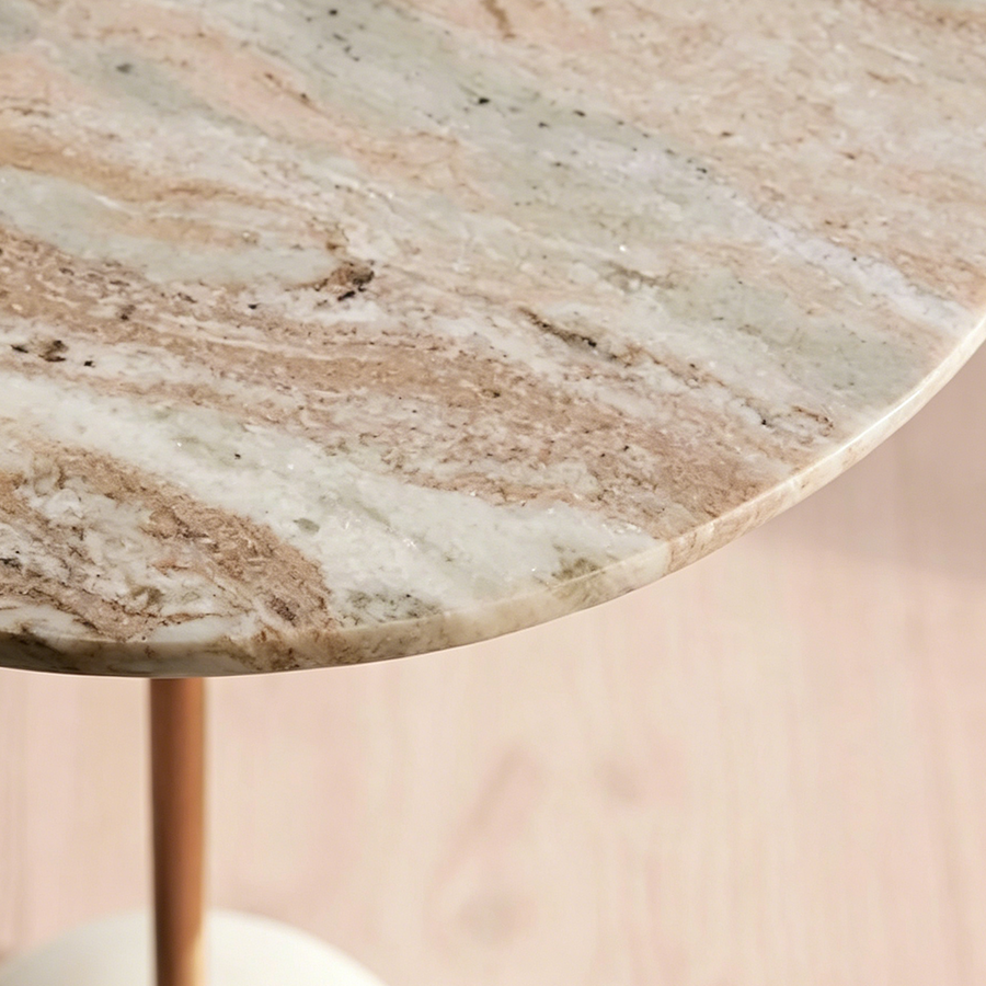 Tarantino Side Table, Marble