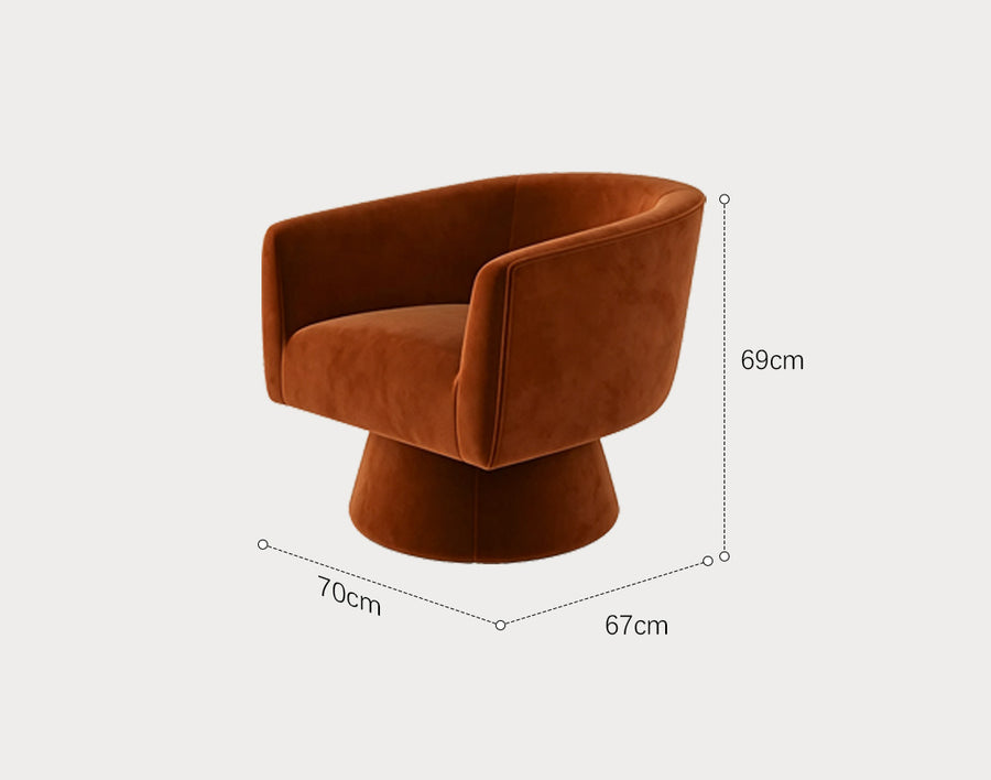 Tavares Swivel Armchair, Lounge Chair, Velvet in a modern UK home
