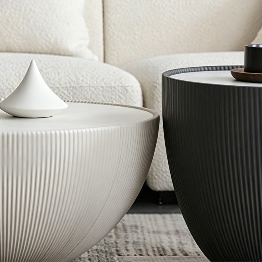 Theo Coffee Table Set, White & Black