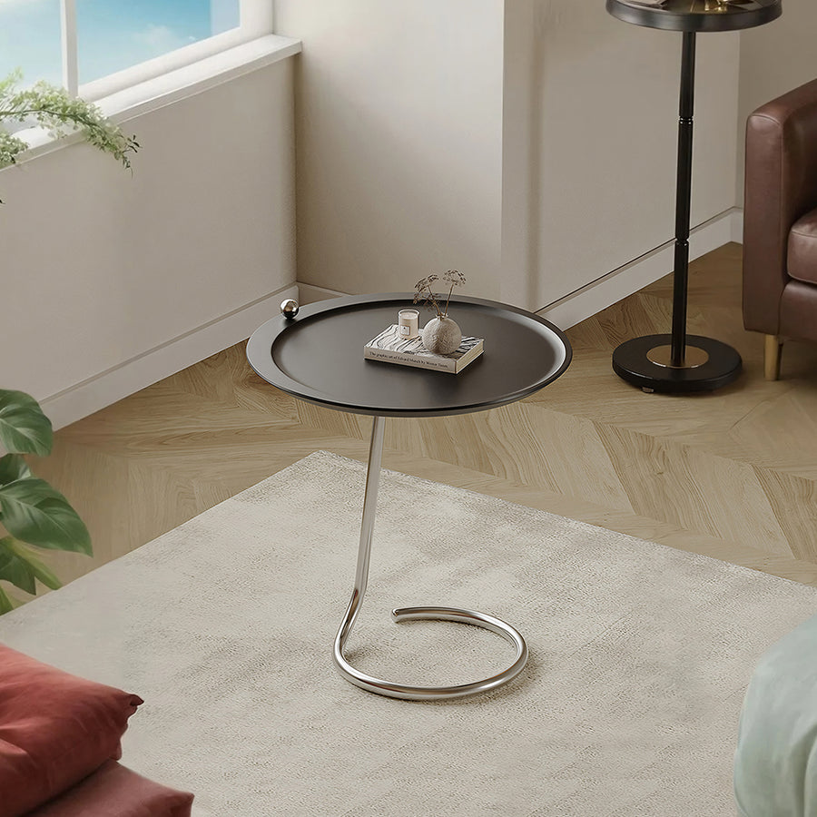 Theo Side Table, Black - theo black side table UK