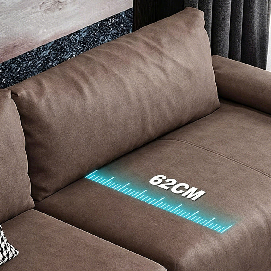 Theodore Tofu Single Seater, Two Seater, Three Seater, Four Seater Sofa, Off White front view as a modern two seater sofa
