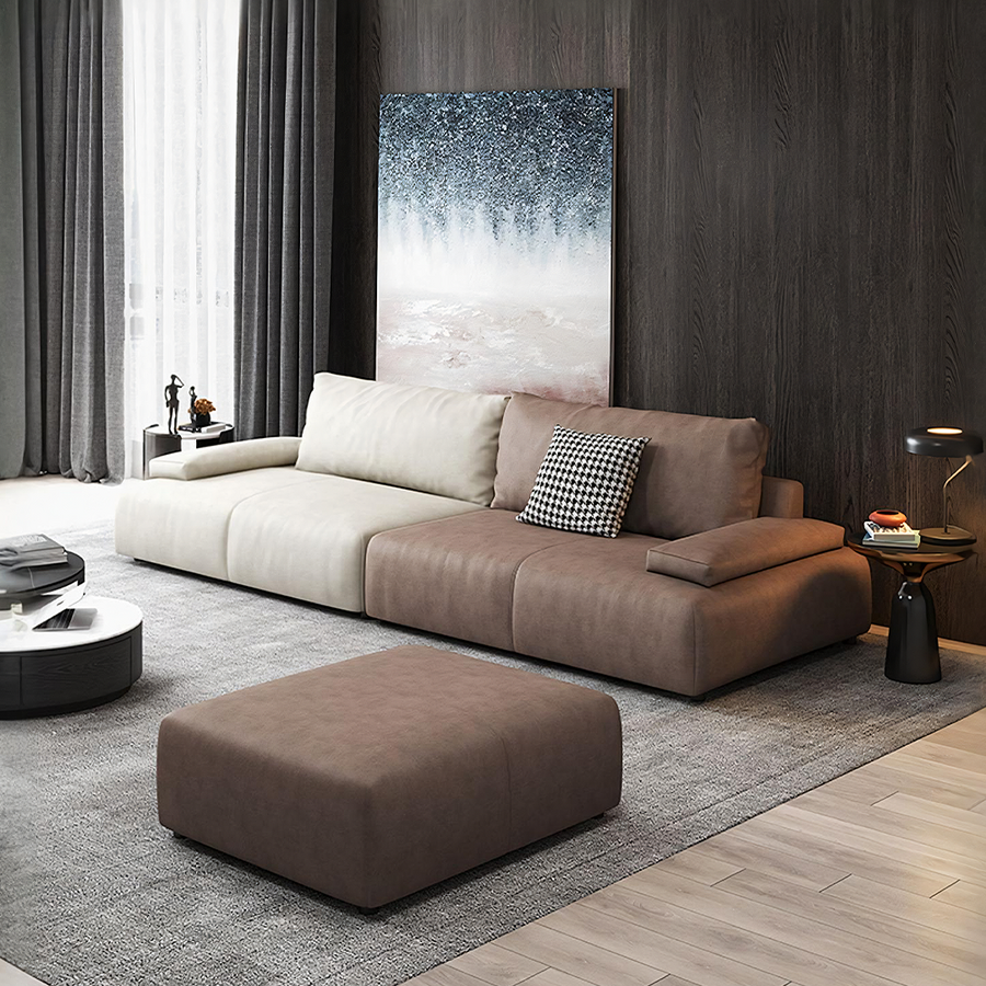 Theodore Tofu Single Seater, Two Seater, Three Seater, Four Seater Sofa, Off White for modern UK living room