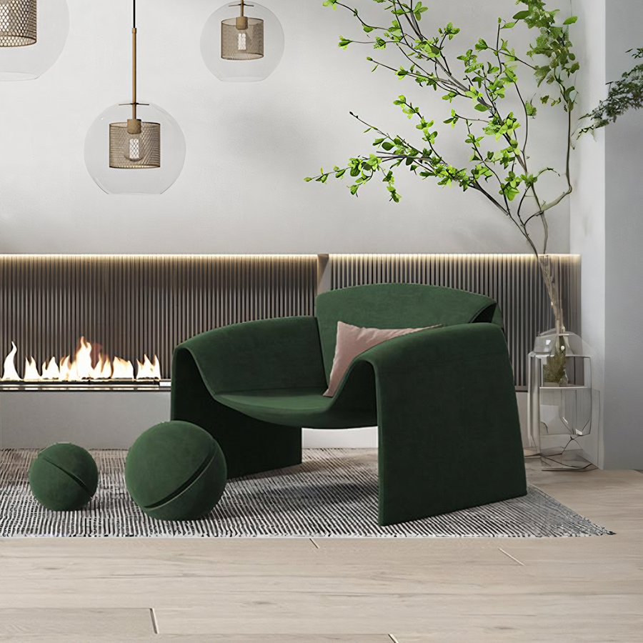 Ula Style Armchair, Boucle - accent chair UK
