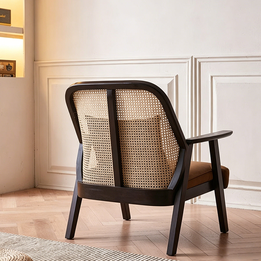 Valeria Rattan Armchair styled for accent chair