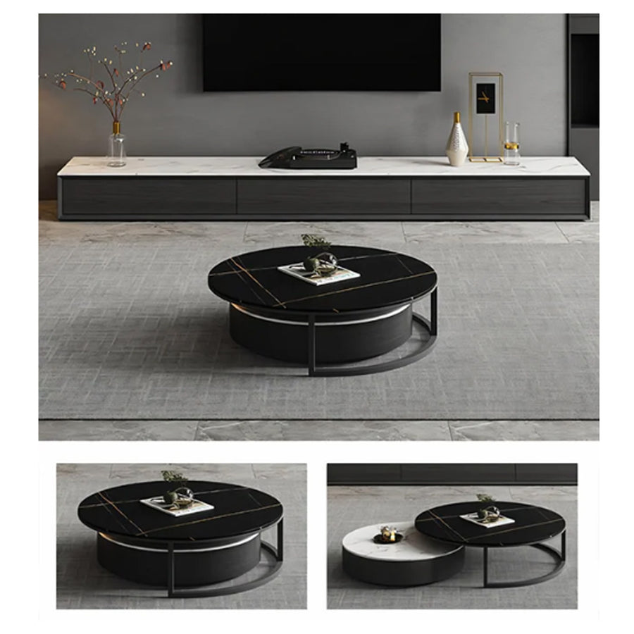 Vasagle Living Room Set, Vasagle TV Stand With Coffee Table storage detail and media unit finish