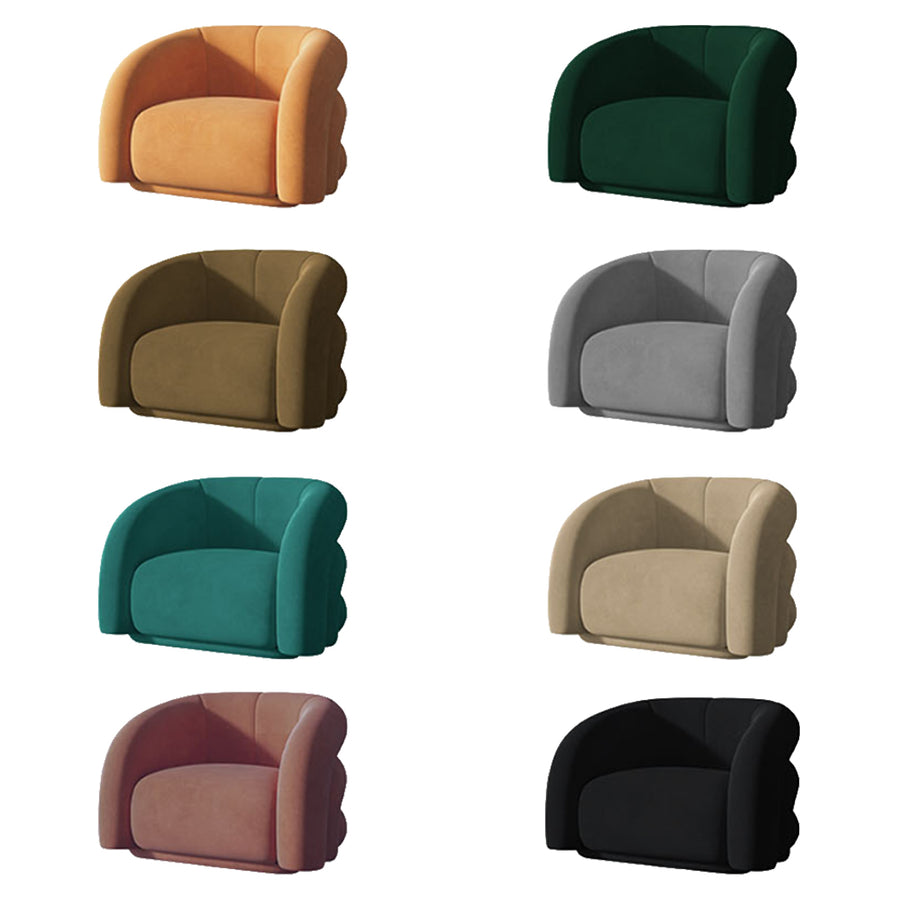 Viola Armchair, Boucle detail view for accent chair UK
