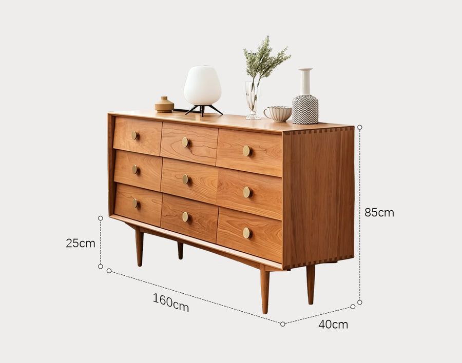 Viv Drawer Cabinet, Solid Wood styled for modern sideboard cabinet