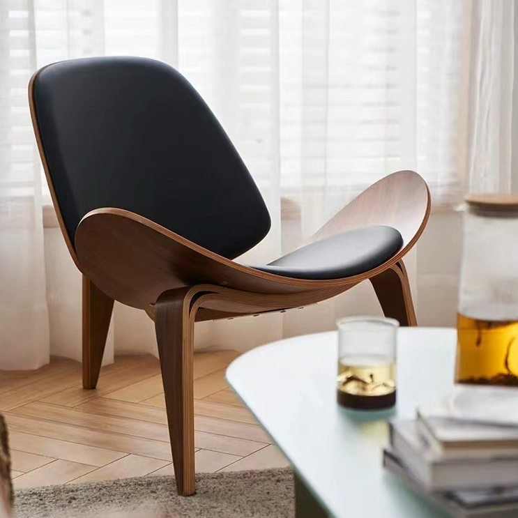 Hans Wegner CH07 Shell Chair, White & Oak styled for armchair for living room