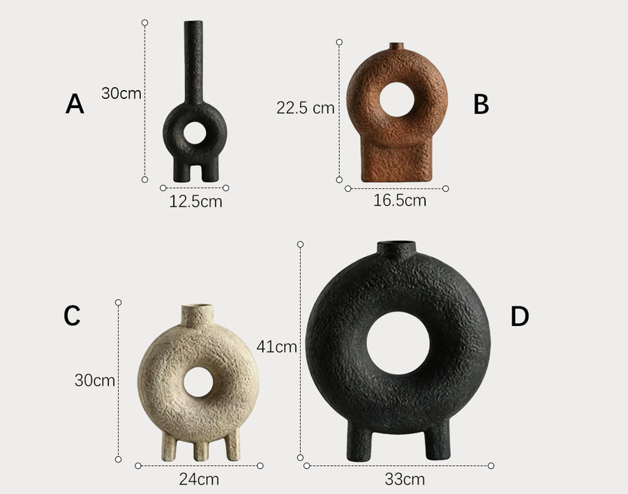 Wabi Ceramic Vase styled for decorative vase for living room