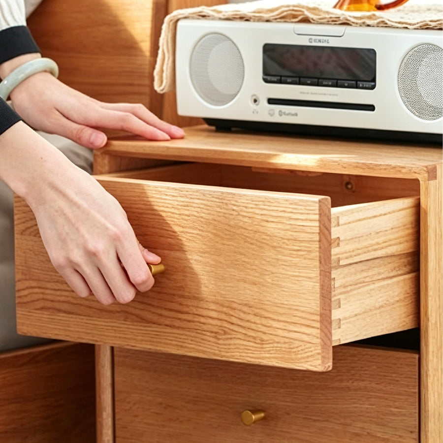 Waktravel Bedside Table, Solid Wood