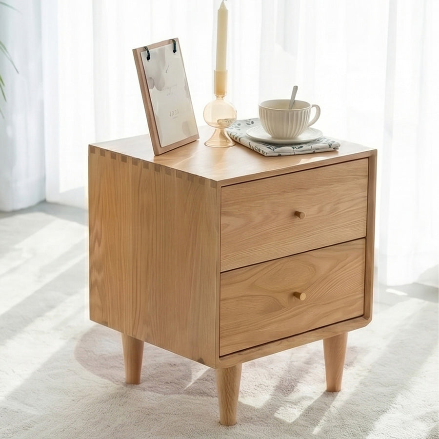 Waktravel Bedside Table, Solid Wood