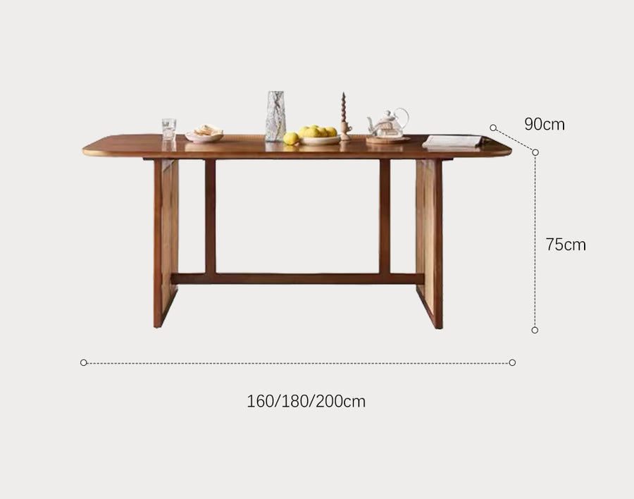 Waldron Rattan Dining Table Set room setting for everyday dining