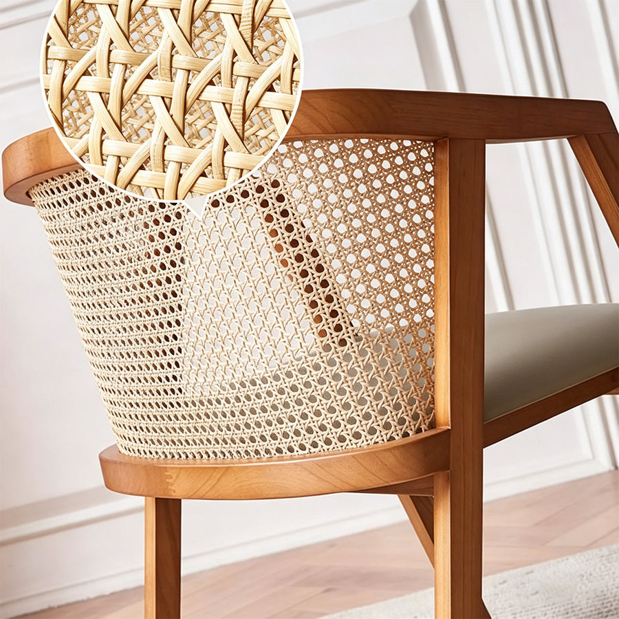 Waldron Rattan Dining Table Set front view as a dining table set