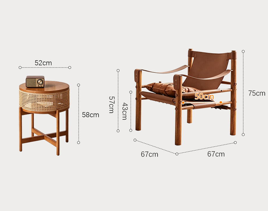 Warner Armchair, Leather styled for for living room